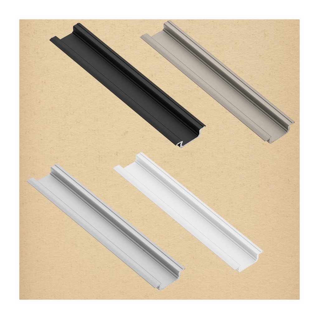 GLAX - LED lišta GLAX hliník zafrézovacia 2000 mm, (Variant Farba Biela)