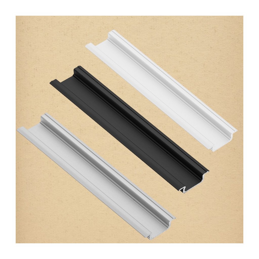 GLAX - LED lišta GLAX hliník zafrézovacia 3000 mm, (Variant Farba Čierna)