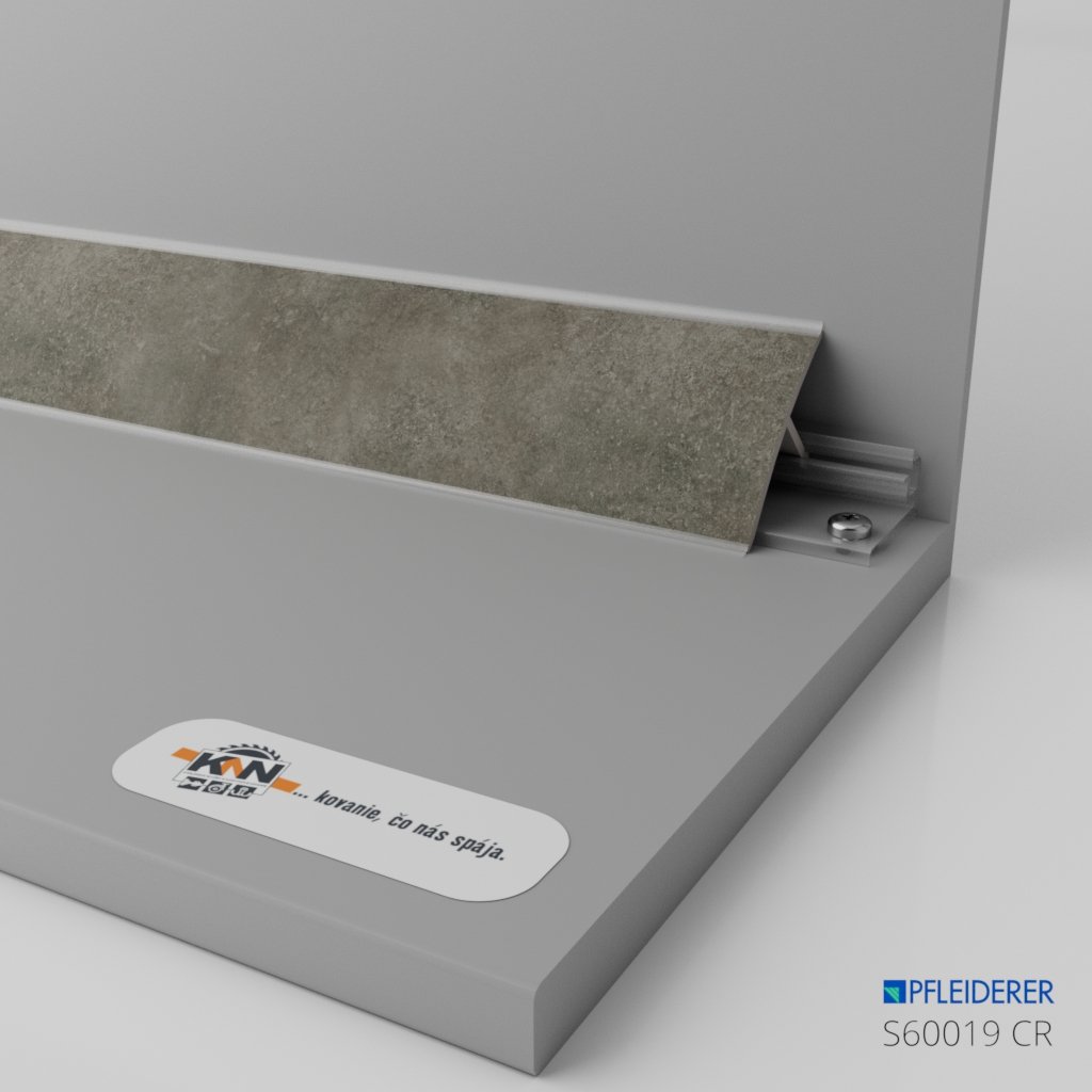 PFLEIDERER - Tesniaca lišta k pracovnej doske - S60019 CR - dľžka 4200 mm