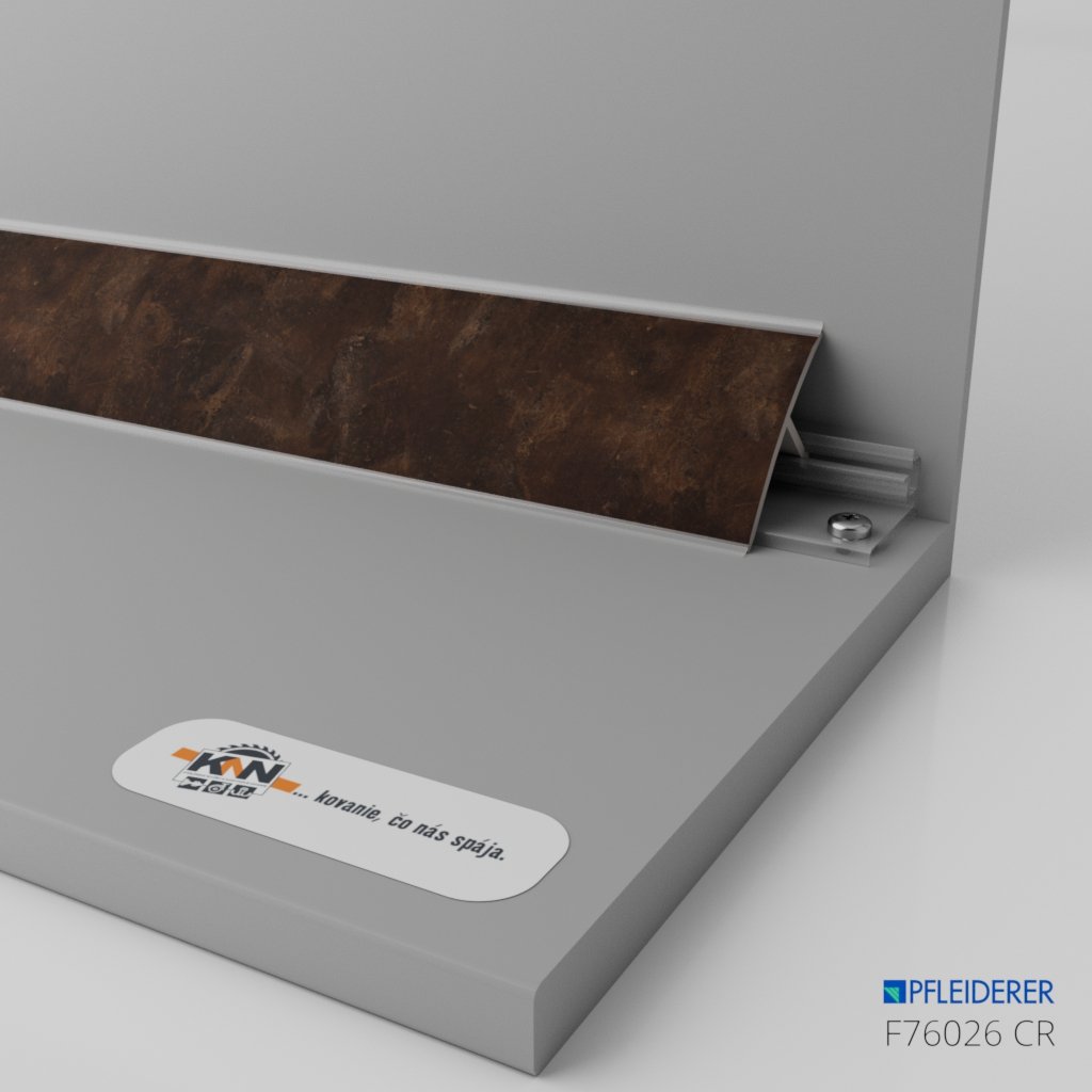 PFLEIDERER - Tesniaca lišta k pracovnej doske - F76026 CR - dľžka 4200 mm
