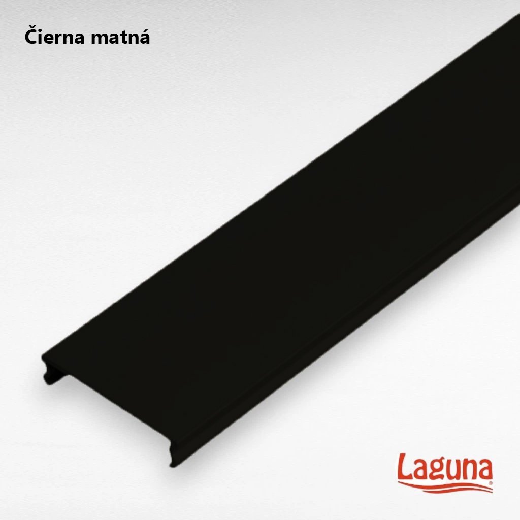 LAGUNA - Krycia lišta RAMA do koľajnice s drážkou, čierna matná (8881-3)