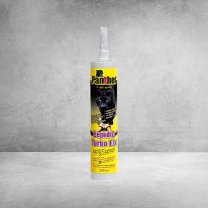 Lepidlo montážne - PANTHER TURBO FIX, čierne, 290 ml - výbeh