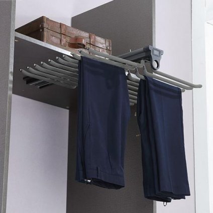 Výsuvný vešiak na nohavice WB-668, dvojitý, antracit