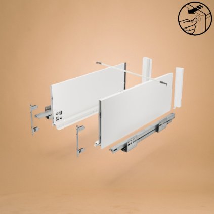 AXISPRO-D/200mm výsuv Push to open, biely (Variant Dľžka 500 mm)