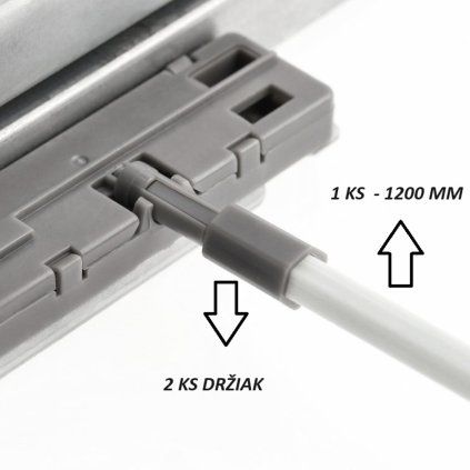 Synchronizačná tyč pre AXISPRO Push to Open 1200 mm + upevňovacie prvky 2ks