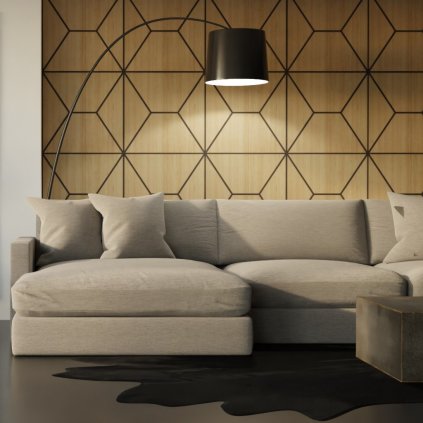 WOW - HONEY - Obkladový MDF Panel - 600 x 600 x 20 mm