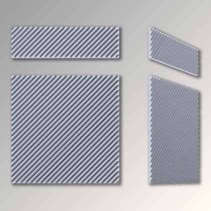 WOWFRONT - TYP : F505 drážkované fronty RAL farby, 1stranne, mat