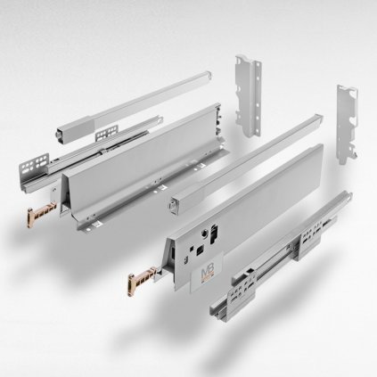 MBOX-C/210 mm sivý, výsuv s tlmením 40 kg (Variant Dľžka 450 mm)