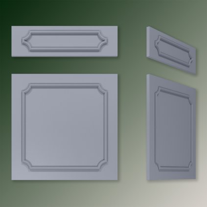 WOWFRONT - TYP : F520-U štukované fronty RAL farby, 1stranne, mat