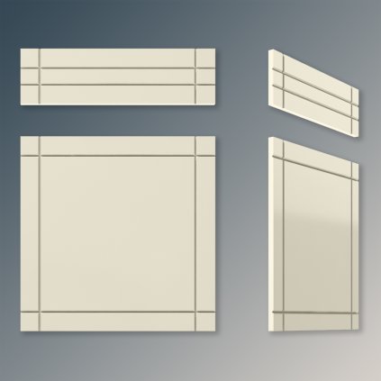 WOWFRONT - TYP : F509 frézované fronty RAL farby, 1stranne, mat