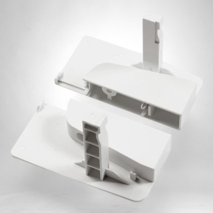 MBOX-A/83 mm biely, držiak čela vnútornej zásuvky