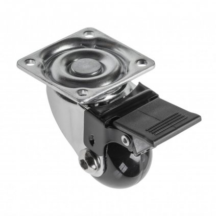 Koliesko nábytkové BRAZYLIA, 35 mm, Čierne s brzdou