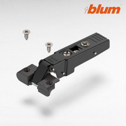 BLUM CLIP top 95° - Záves na úzky hliníkový rám, naložený s pružinou, čierny ONYX 71T950A