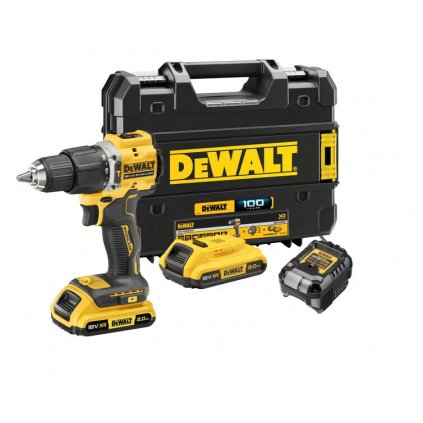DeWalt Aku vŕtačka s príklepom 18V 2x2,0Ah