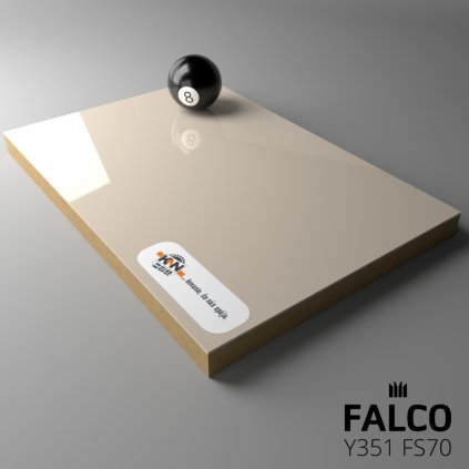 FALCO - MDF - Y351 FS70 - 2800 x 2050 x 18 mm - Obojstranná - Satin - LESK / 7045