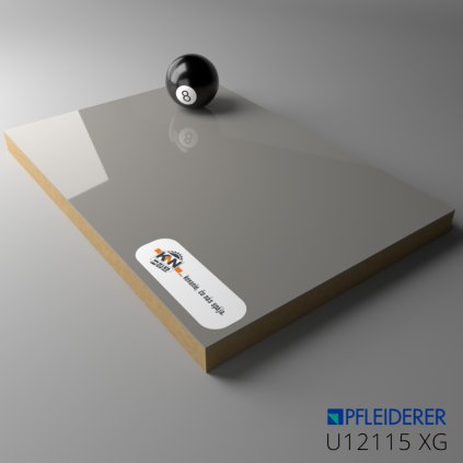 PFLEIDERER - Primeboard MDF - U12115 XG Vysoký LESK - 2800 x 2100 x 19 mm