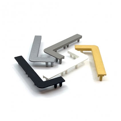 Bezúchytkový systém - VELLO - Záslepka k profilu L, Ĺavá (Variant Farba Strieborná)