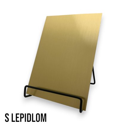 Sibu - DM Brass brushed matt AR, 2600 x 1000 x 1 mm, s lepidlom