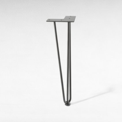 Noha stolová - ARTO trojramenná, 406 mm, čierna matná - hrúbka 10 mm