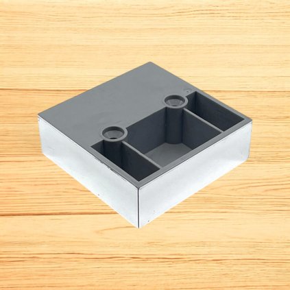 Nožička štvorec, 60x60x20 mm, Chróm