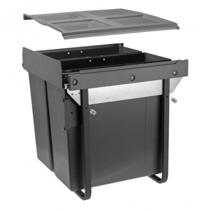 Smetný kôš GTV, 600 mm, 2x34L, Automat, Antracit