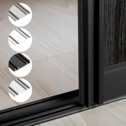 NOVO - Spodná koľajnica dvojitá PRO s drážkou