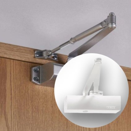 Samozatvárač GZ - TS 2000 NV s ramienkom, biela matná