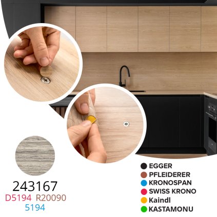 Krytka samolepiaca - 243167 - D5194 / R20090 / 5194 - GR - Ø 14 mm