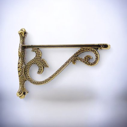 Konzola policová COTTAGE, 195 x 240 mm, Mosadz