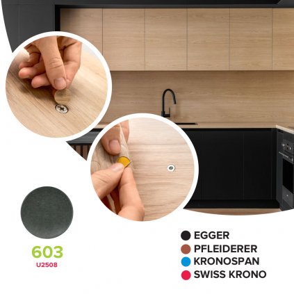 Krytka samolepiaca - 603 - U2508 - Ø 20 mm