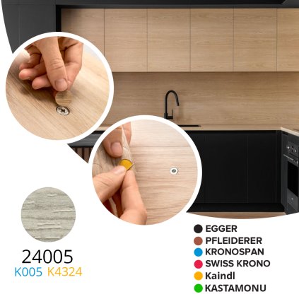 Krytka samolepiaca - 24005 - K005 / K4324 - GR - Ø 14 mm