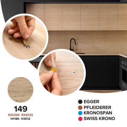 Krytka samolepiaca - 149 - R20369 / R34033 / H3012 / H1180 - Ø 14 mm