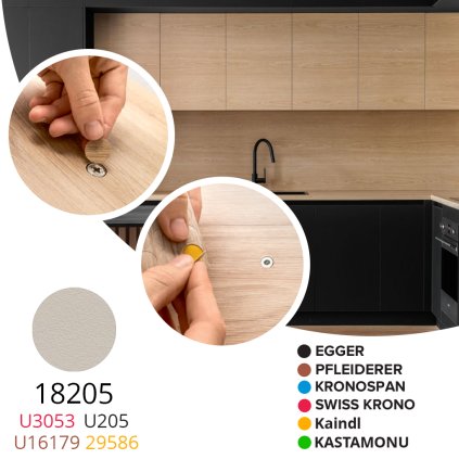 Krytka samolepiaca - 18205 - U205 / U3053 / U16179 / 29586 -  PE101 - Ø 14 mm