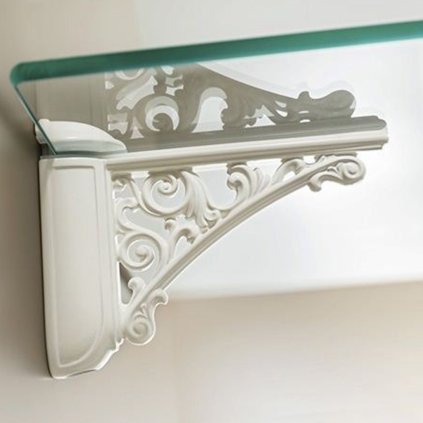 Konzola policová BAROCCO, Biela