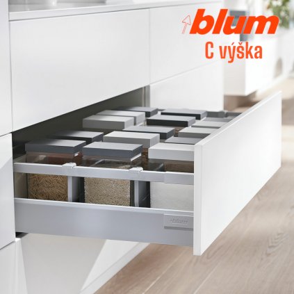 BLUM - ANTARO TOB - KOMPLET SET - sada C - sivá - 30kg- plnovýsuv s tlmením