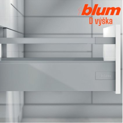 BLUM - ANTARO TOB - KOMPLET SET - sada D - sivá - 30kg- plnovýsuv s tlmením (Variant Dľžka 550 mm)