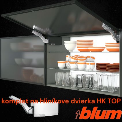 BLUM - AVENTOS HK TOP -  KOMPLET SET - sada - biela - na úzky hliníkový rám (VAR ROZTEC 22K2900)