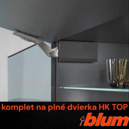 BLUM - AVENTOS HK TOP -  KOMPLET SET - sada - sivá tmavá - na plné dvere