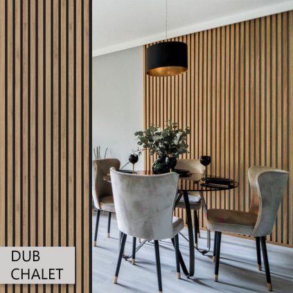 WOW - LF34/10 - Akustický panel (filc) - Dub Chalet - 2780 x 600 x 19 mm