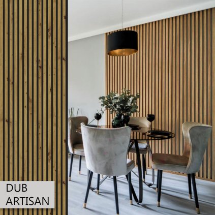 WOW - LF26/16 - Akustický panel (filc) - Dub Artisan- 2780 x 600 x 25 mm