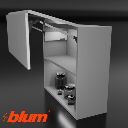 BLUM - AVENTOS -  HF TOP - KOMPLET SET - HF28 - sada biela - plné dvere + plné dvere