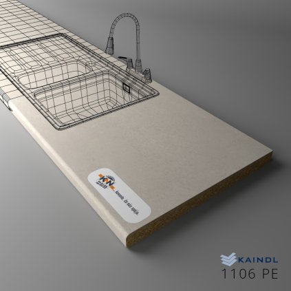 KAINDL - Pracovná doska - 42364 DP - Beton Sand (Variant Dľžka 4100 mm, Variant Šírka 600 mm)