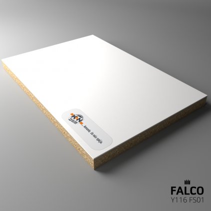 FALCO - DTDL - Y116 FS01 (HL) - 2800 x 2070 x 16 mm - Biela hladká