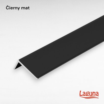 LAGUNA - L profil ozdobný hladký 10/20mm 3m (8913) Čierna matná