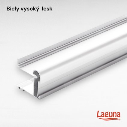 LAGUNA - Madlo RAMA WIDE na nasúvaciu štetinu širokú, biela lesklá, 2,75m (8920)