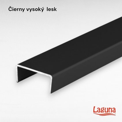LAGUNA - C profil 18, čierna lesklá (8666) (Variant Dľžka 3000 mm)