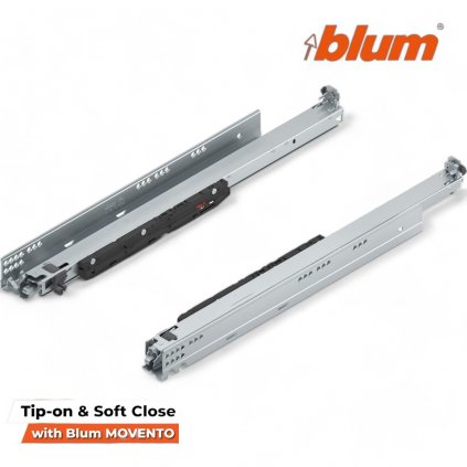 BLUM - MOVENTO - vodiace lišty ľavé/ pravé - dĺžka 700 mm - 60 kg - 766H7000S