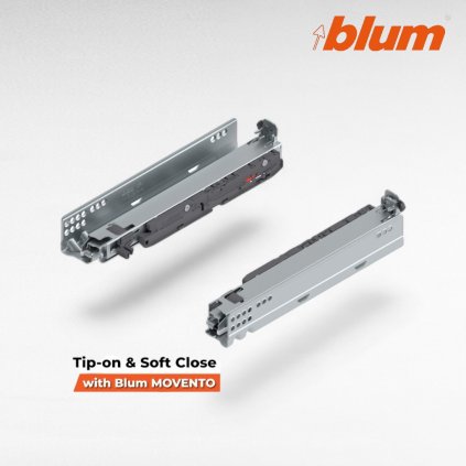 BLUM - MOVENTO - vodiace lišty ľavé/ pravé - dĺžka 270 mm - 40 kg - 760H2700S