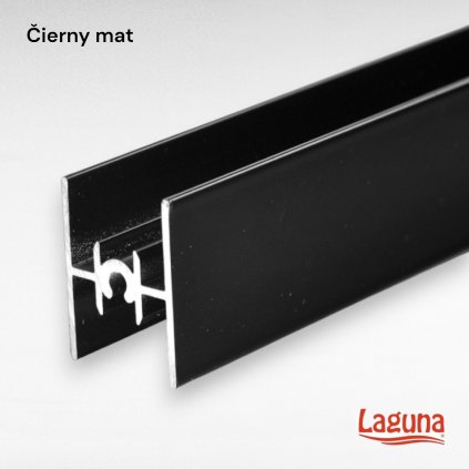 LAGUNA - Deliaca lišta sklo/lam, čierna matná 3m /8887/