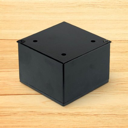 Nožička štvorec, 80x80 mm, Čierna 60 mm